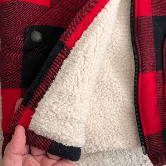 GAP Baby Gap Red and Black Buffalo Check Quilted Bomber Jacket Size 4T - Picture 4 of 10